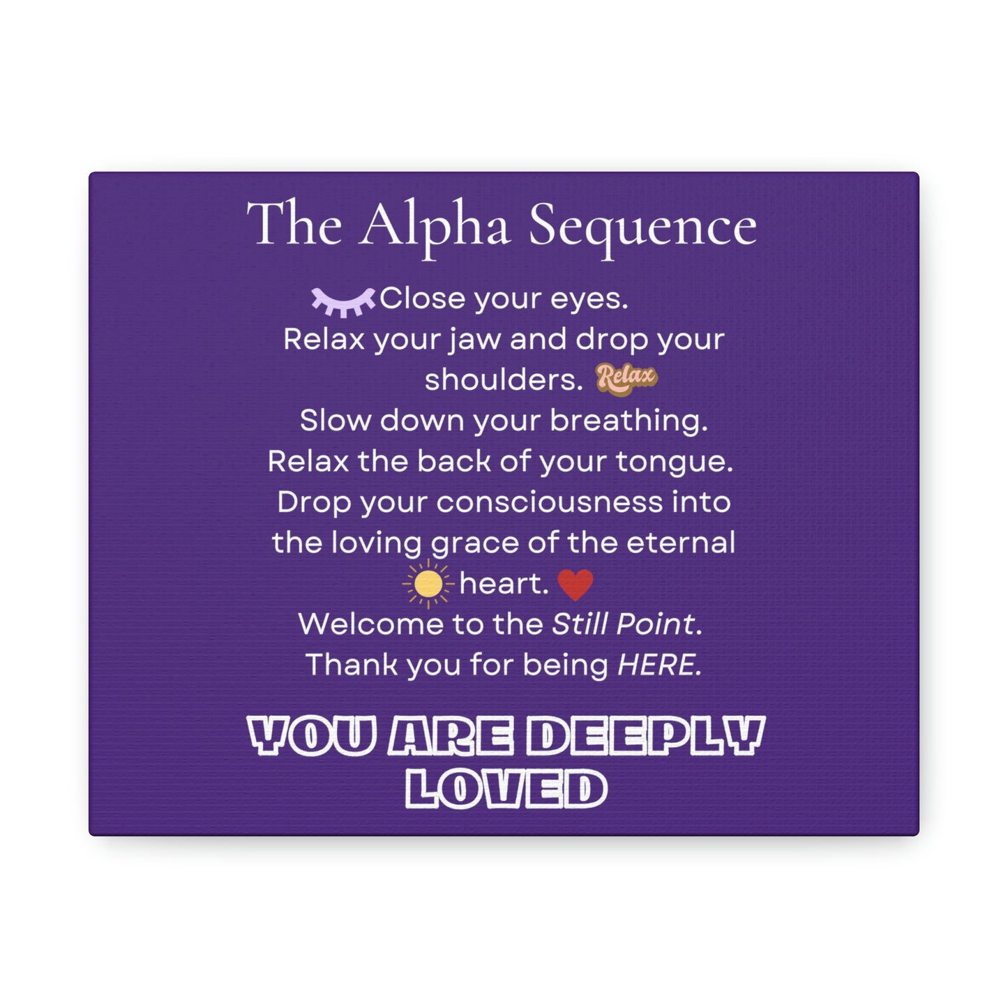 The Alpha Sequence : Hypnosis Induction Patter Canvas Gallery Wraps
