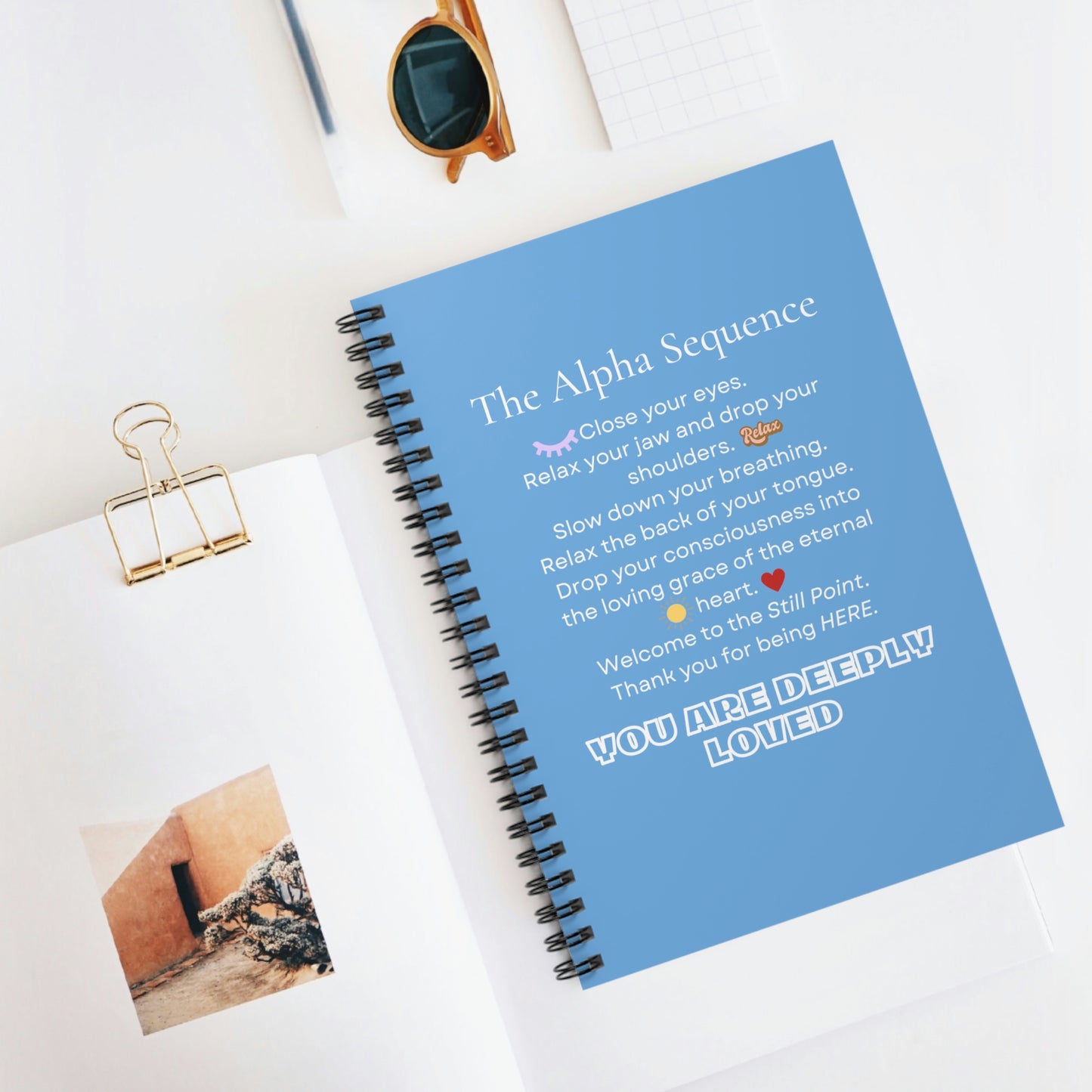 The Alpha Sequence Hypnosis spiral journal notebook
