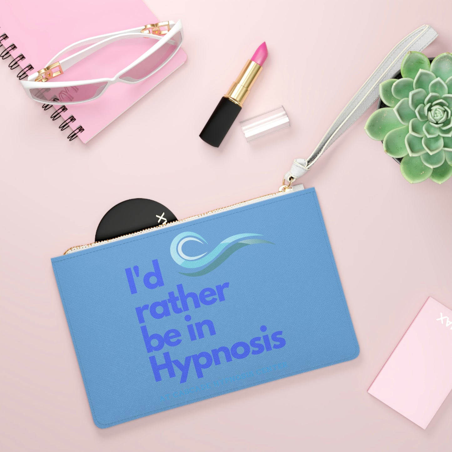 I'd rather be in hypnosis Vegan Leather Clutch Bag