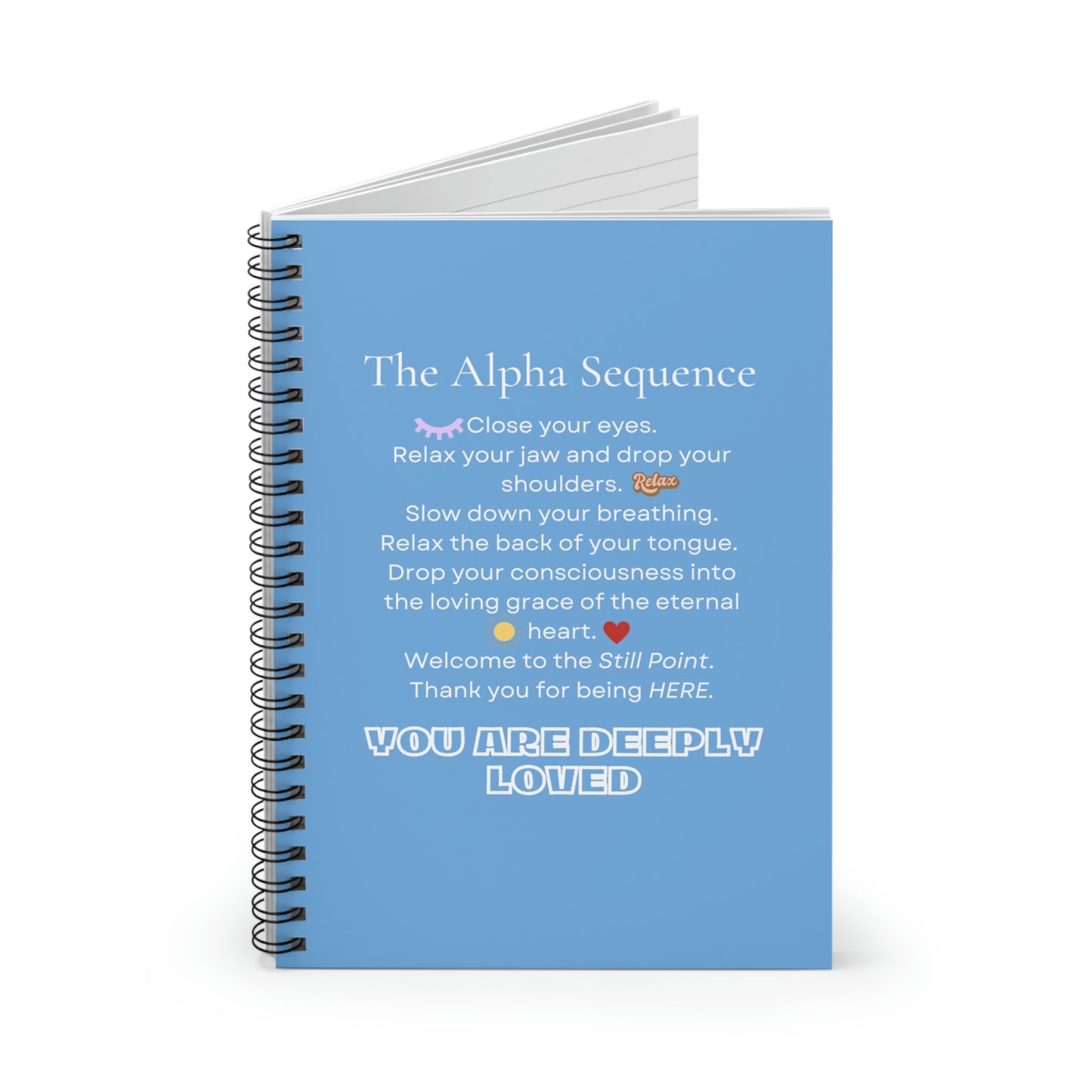 The Alpha Sequence Hypnosis spiral journal notebook