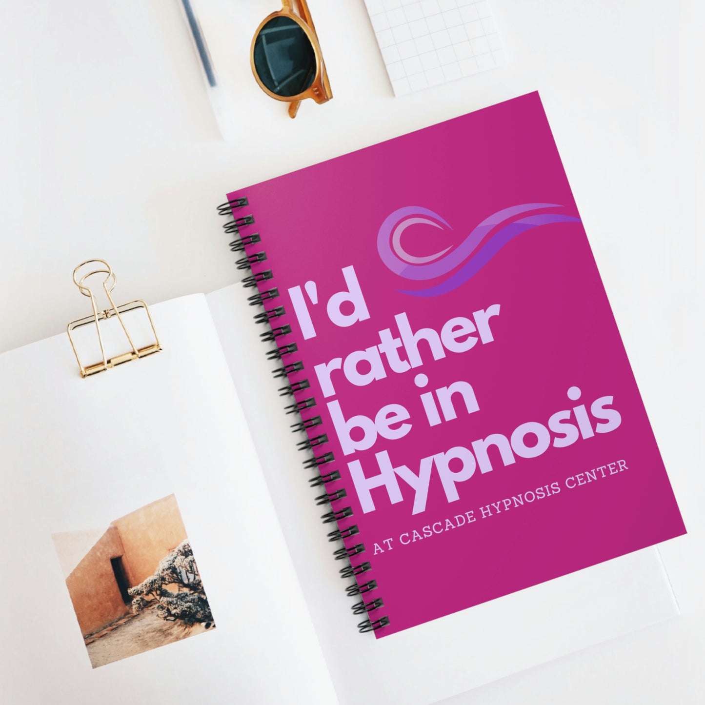 I'd rather be in Hypnosis spiral journal notebook