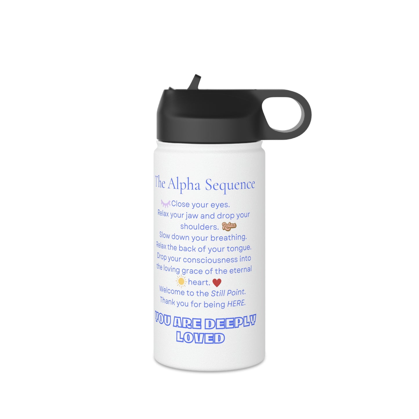 Set Yourself Free with Hypnosis Stainless Steel Water Bottle, Standard Lid