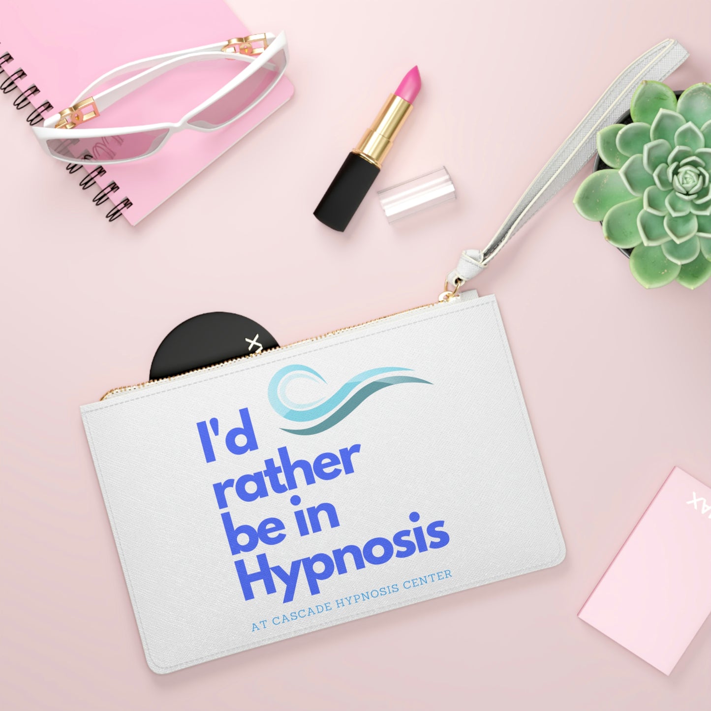 I'd rather be in hypnosis Vegan Leather Clutch Bag