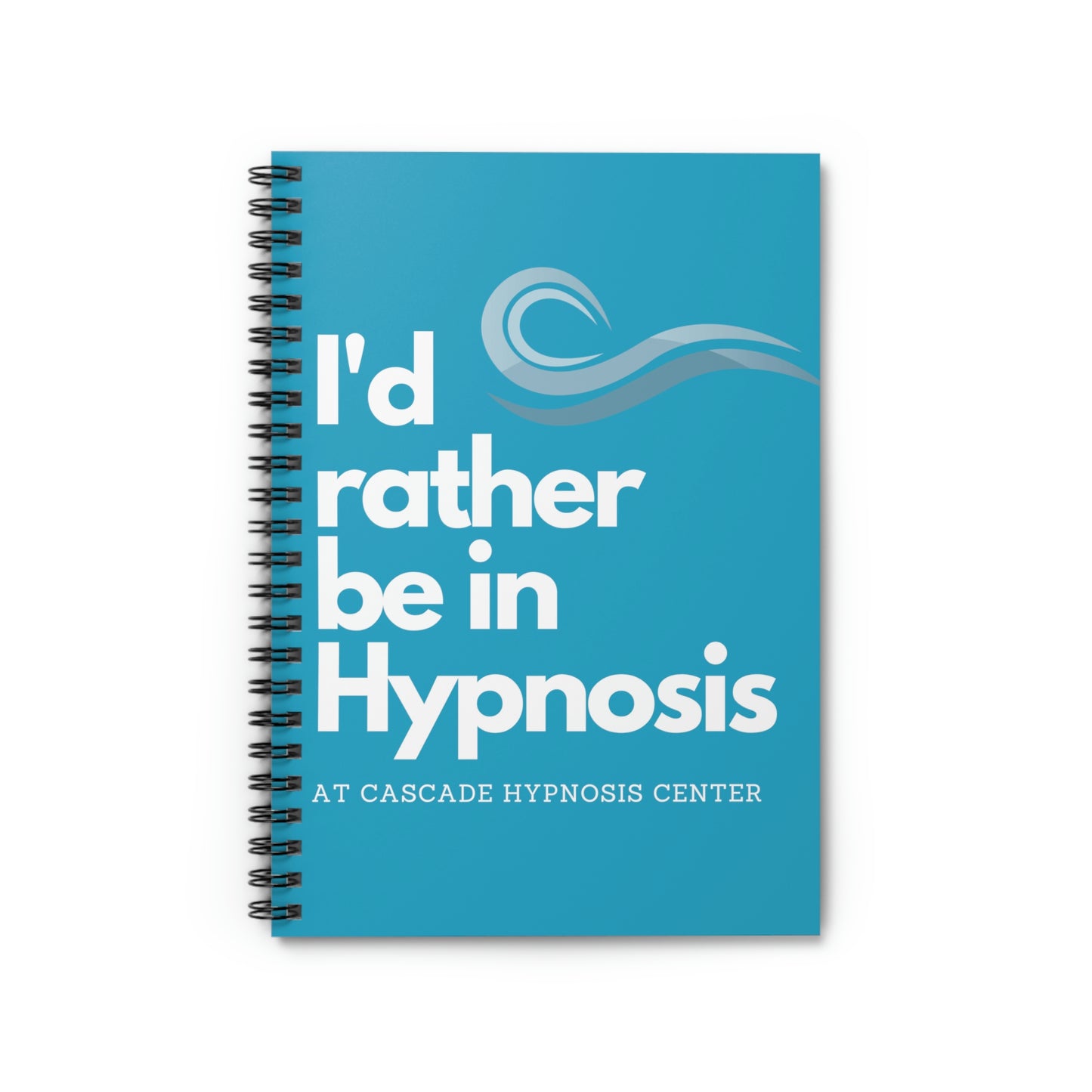 I'd rather be in Hypnosis spiral journal notebook turquoise