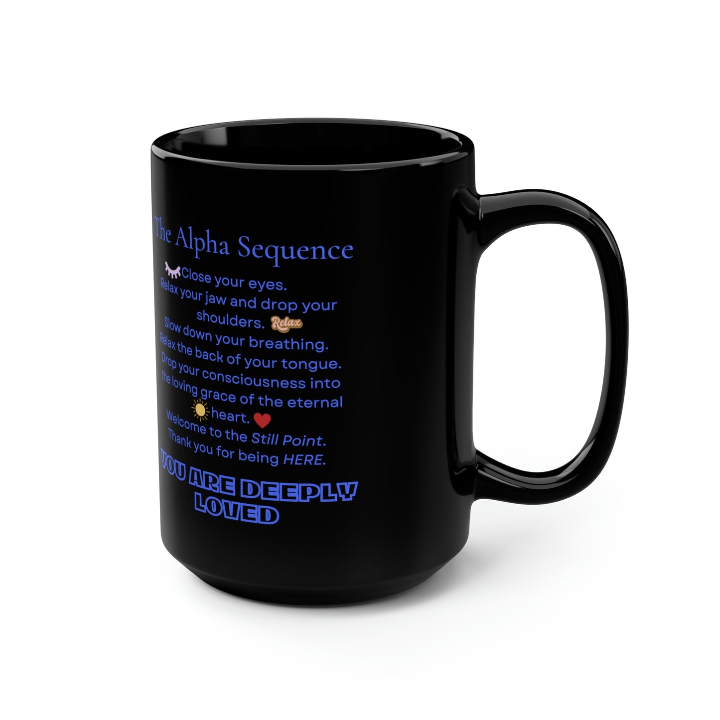 I'd rather be in Hypnosis black with blue coffee mug 15 oz