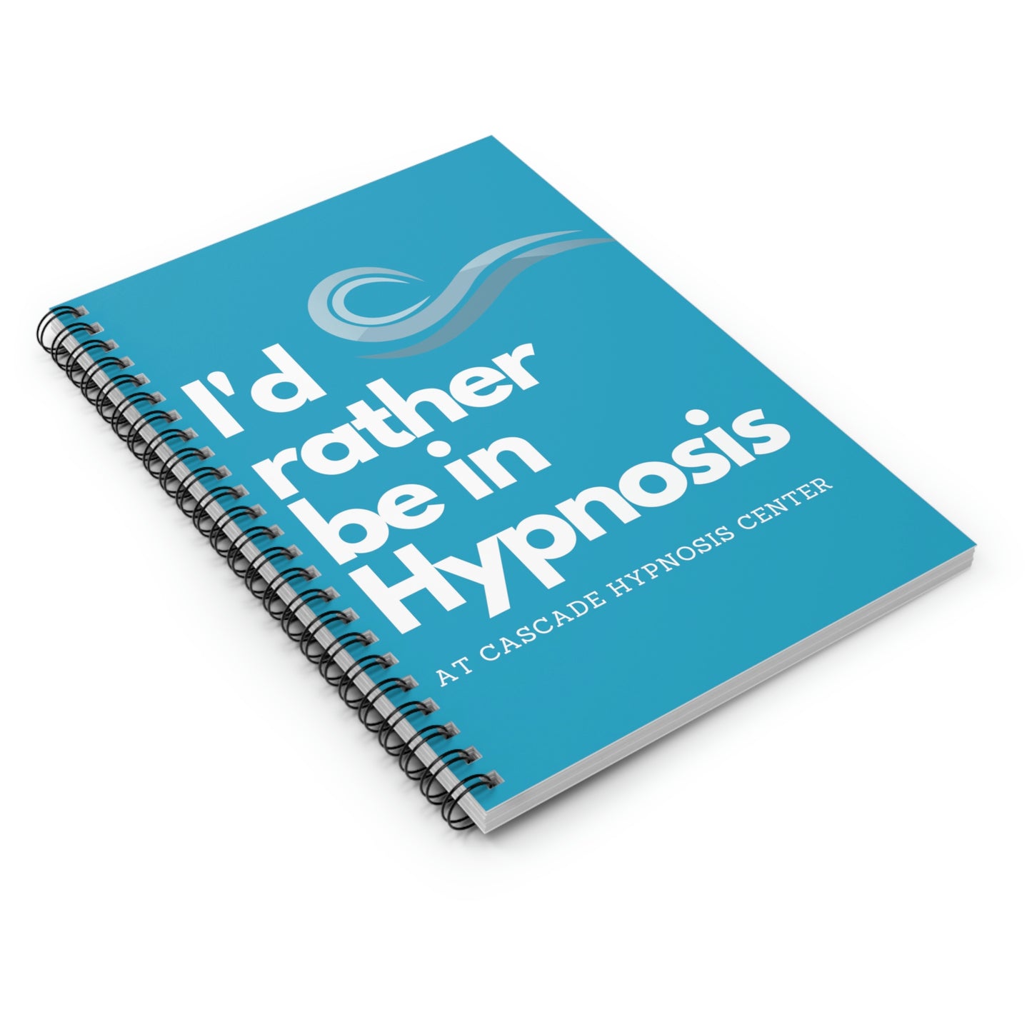 I'd rather be in Hypnosis spiral journal notebook turquoise