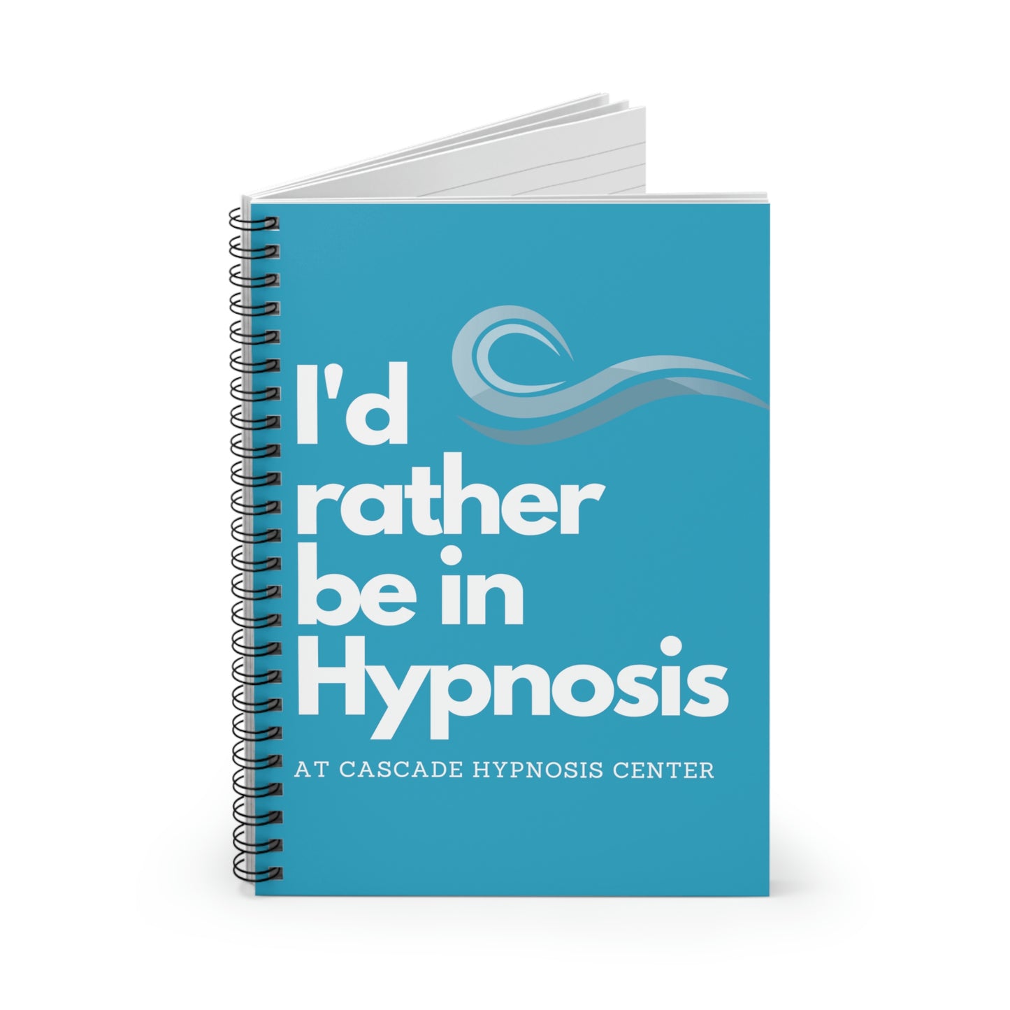 I'd rather be in Hypnosis spiral journal notebook turquoise