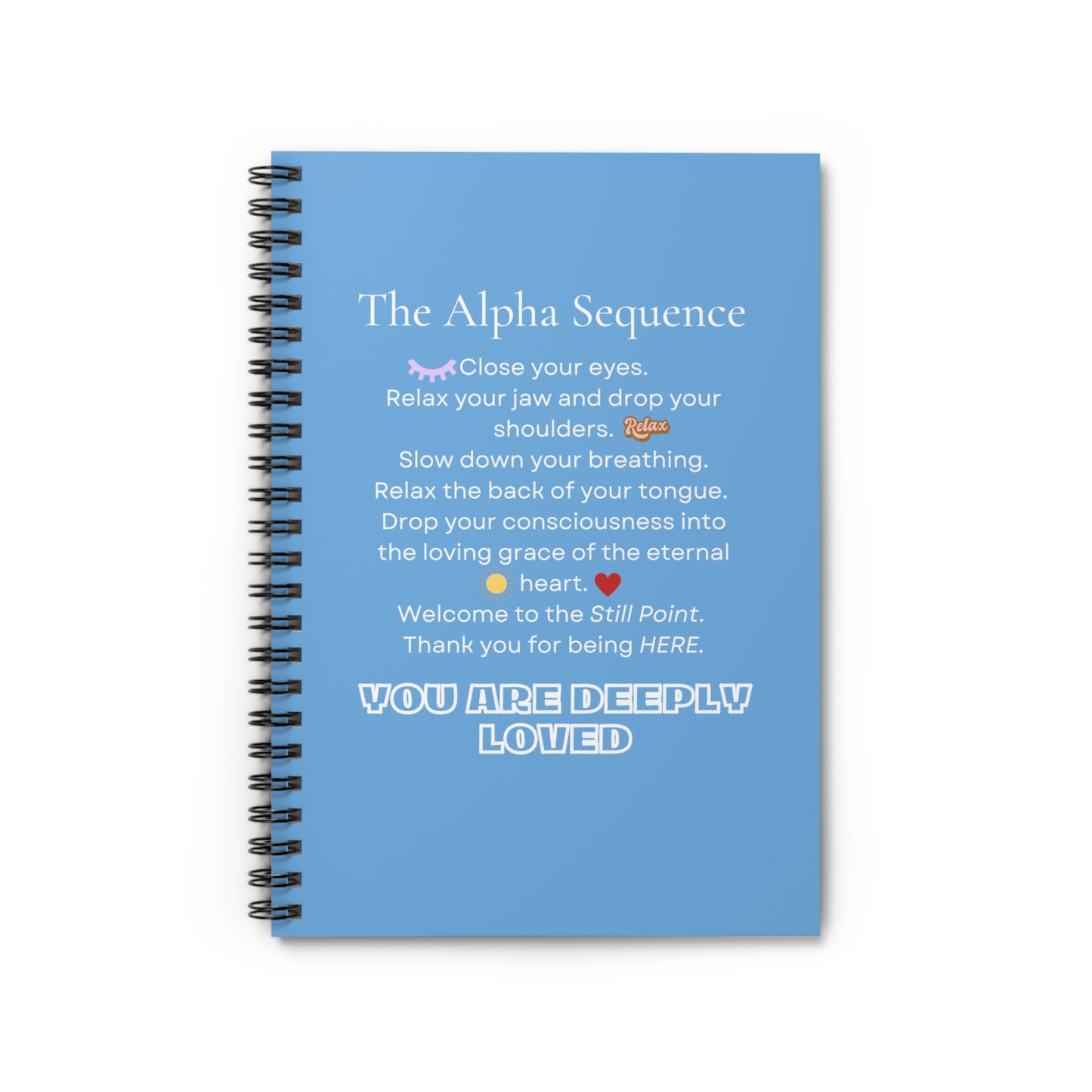 The Alpha Sequence Hypnosis spiral journal notebook
